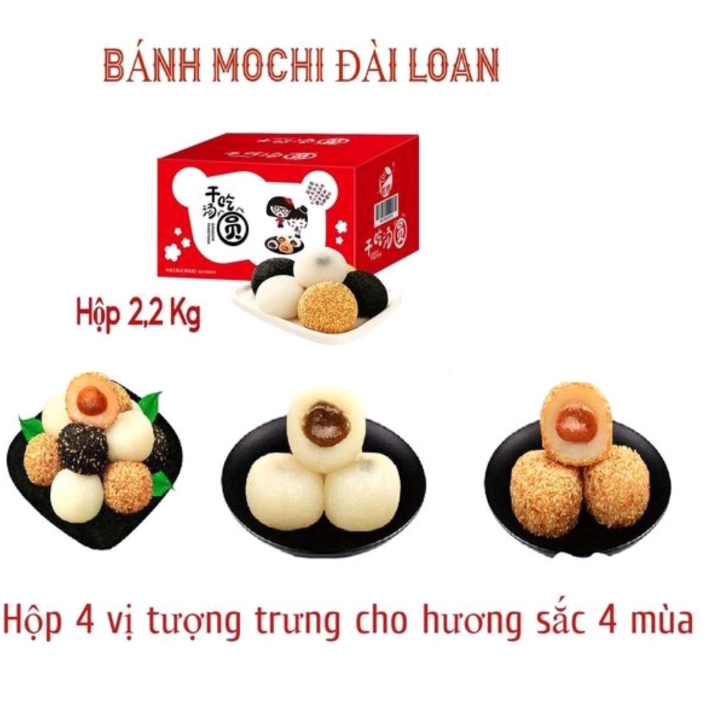 [THÙNG] BÁNH MOCHI ĐÀI HAI CÔ GÁI  MIX 4 VỊ CHUẨN 2.2KG MỚI VỀ