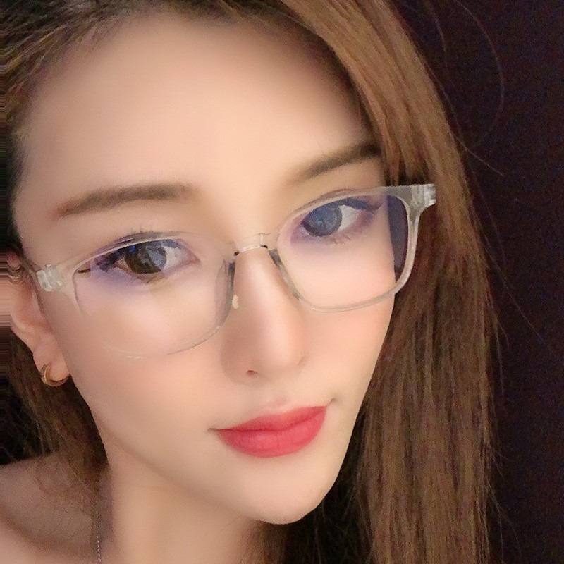 Mắt kính gọng trong suốt chống tia UV400 phong cách thời trang