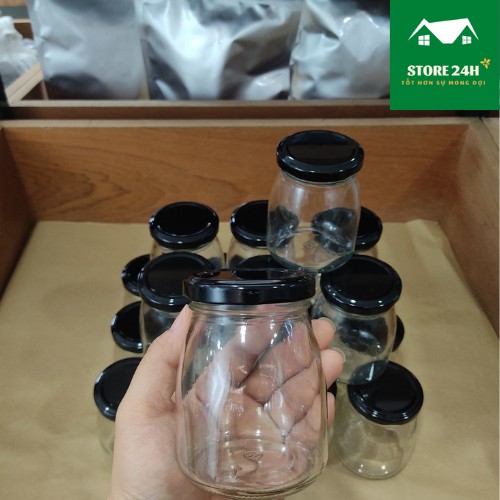Hủ thủy tinh nắp thiếc làm sữa chua, chưng yến [100ml] | BigBuy360 - bigbuy360.vn