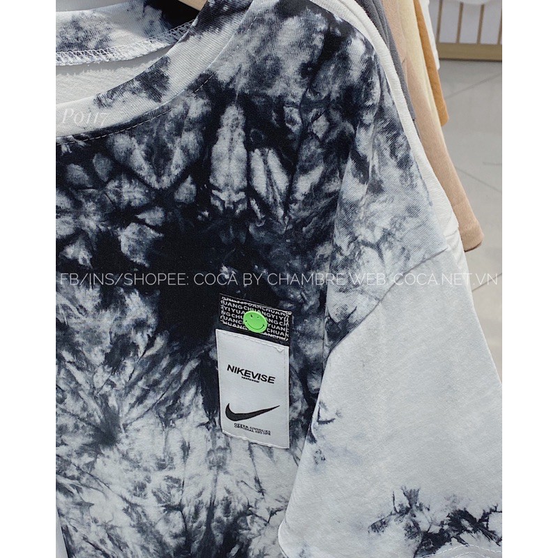 [P0117] Áo thun áo phông loang may logo form rộng unisex vải cotton mỏng mát (Có sẵn/ảnh thật)