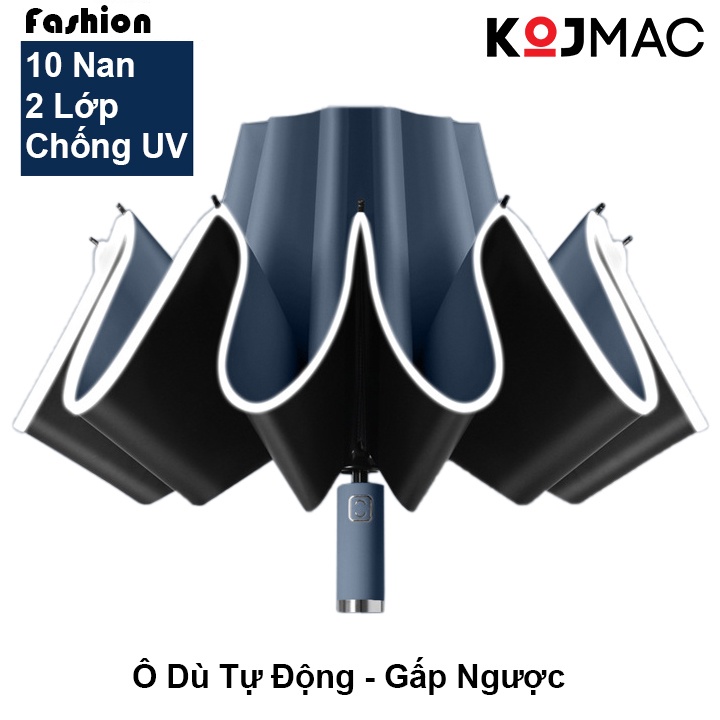 Dù Đi Mưa - Ô Che Nắng Tốt Chống Tia UV gấp gọn, đóng mở tự động 2 chiều (Có hướng dẫn sử dụng)
