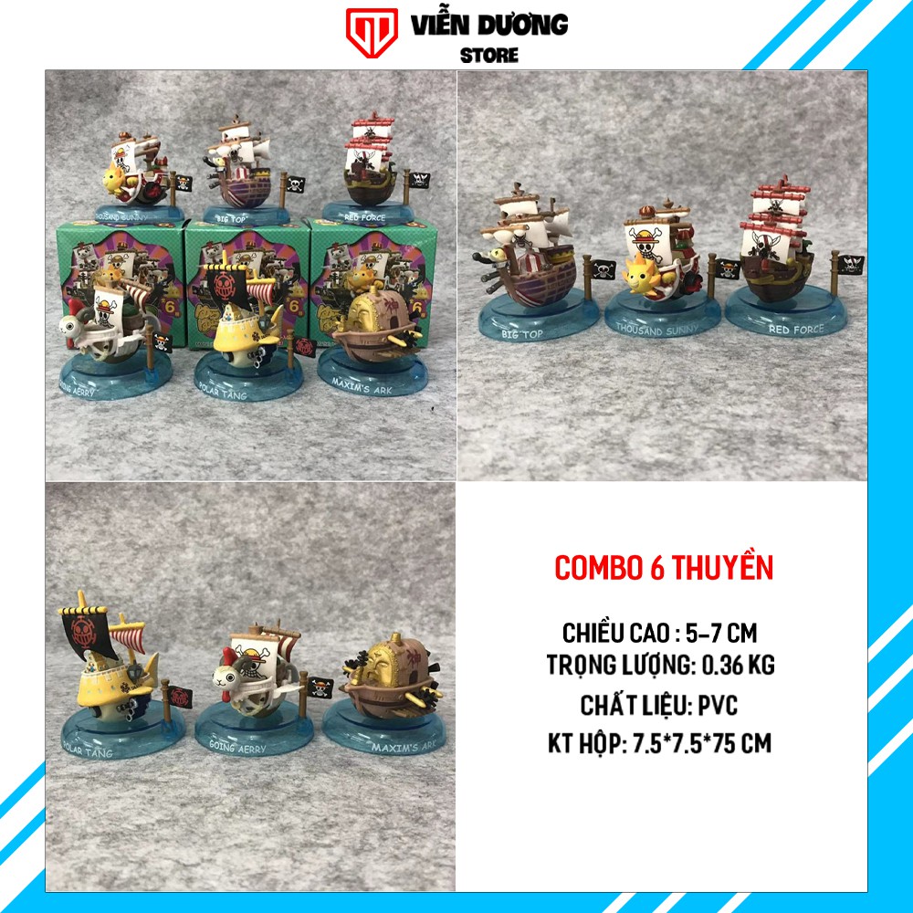 SET 6 MÔ HÌNH TÀU ONE PIECE CỰC NGẦU