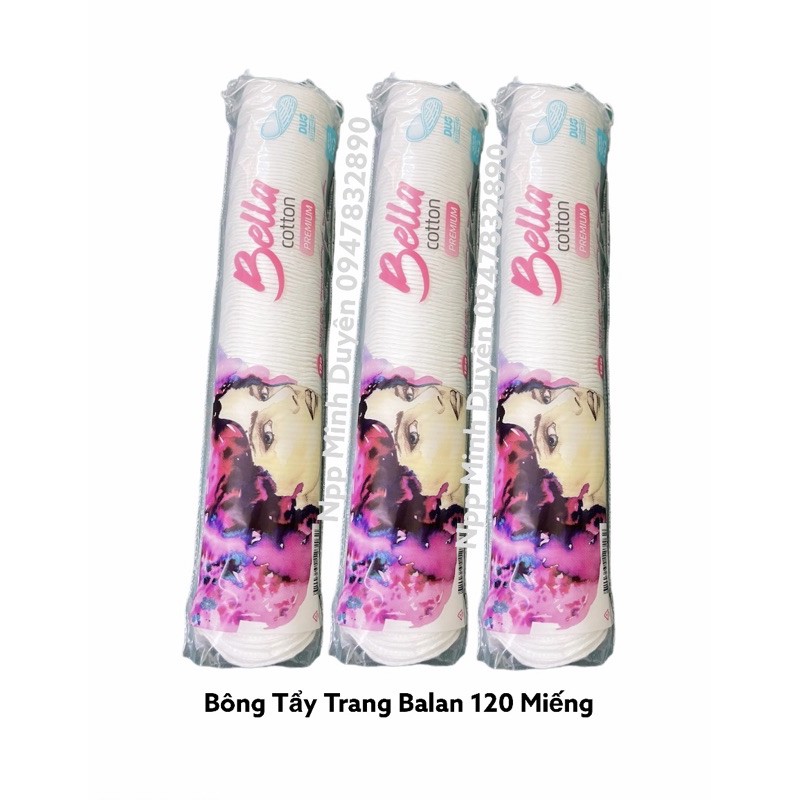 Bông tẩy trang bella 120 miếng nhập khẩu BaLan