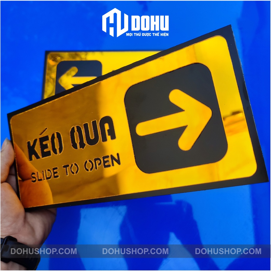 Bảng Gương Vàng Kéo Qua  Dán Cửa Sang Trọng, Hiện Đại, Đẳng Cấp  - DH117