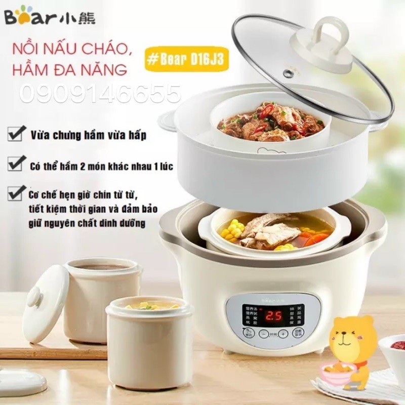 Nồi nấu cháo chậm đa năng Bear Q7 HCM