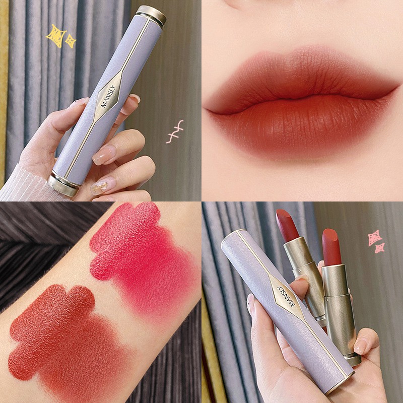 Son Kem Lì Dưỡng Ẩm ManSly 2 Đầu Không Trôi Nội Địa Trung