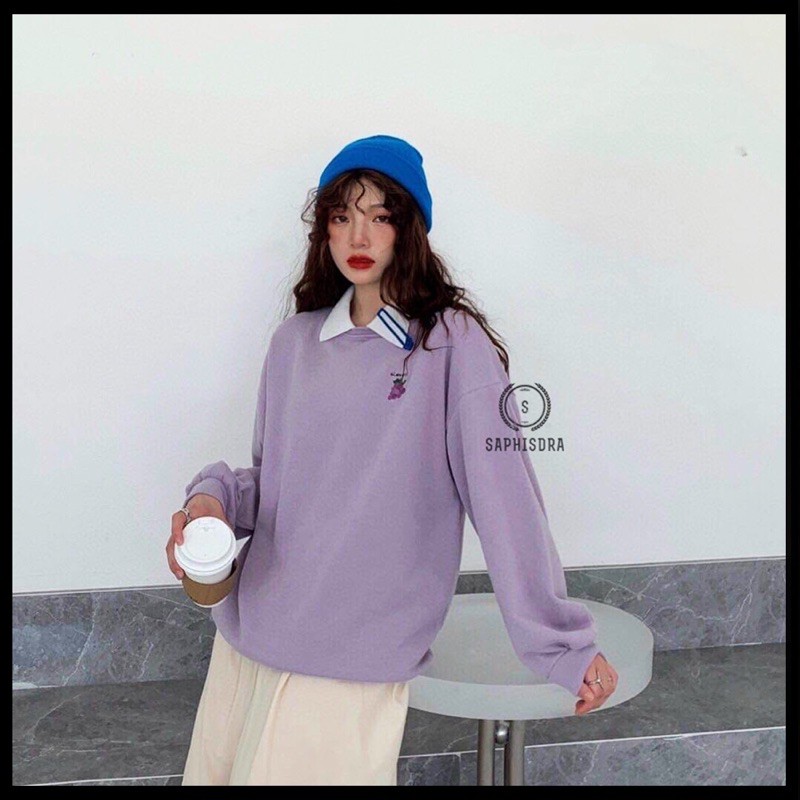 Áo Thun Sweater Nam Nữ Vải Nỉ Cao Cấp Áo Thun Tay Dài Unisex Thời Trang Đẹp [Form Rộng] - Saphisdra | BigBuy360 - bigbuy360.vn