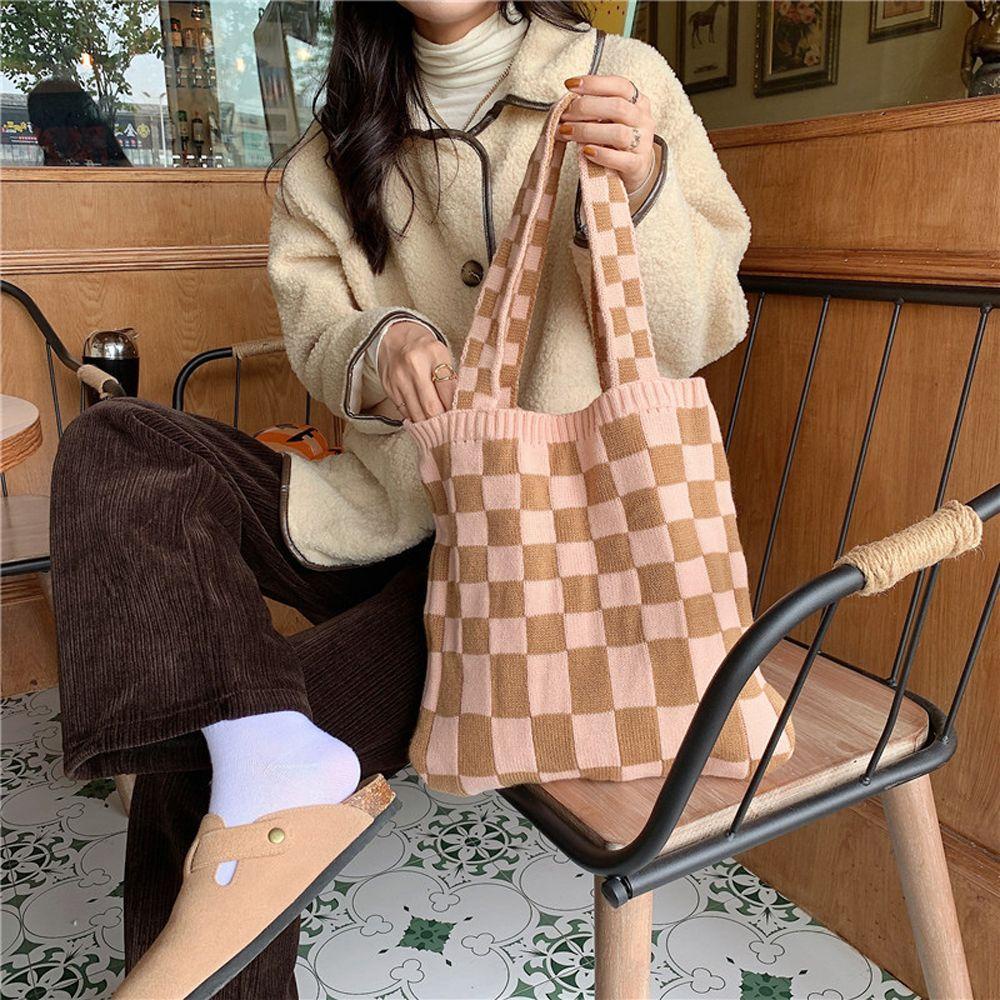 IVORY Túi Tote Đeo Vai Sức Chứa Lớn Phong Cách Hàn Quốc Thời Trang Mùa Đông Cho Nữ
