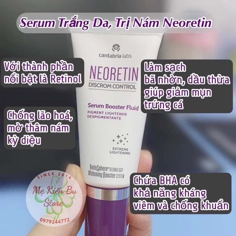 Serum giảm thâm nám, mờ tàn nhang Neoretin Discrom Control Booster Fluid 15ml