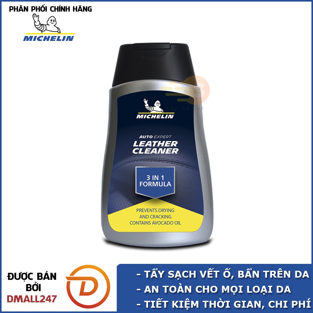 Dung dịch vệ sinh đồ da chuyên dụng Michelin 3in1 250ml W32187 - Dmall247, vệ sinh bão dưỡng ô tô, nội thất ô tô