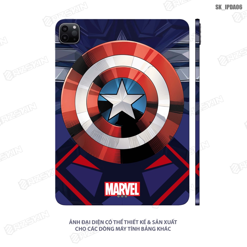 Miếng Dán Skin Marvel Dành Cho IPad Pro/Air/Gen/Mini |SK_IPDA06| Chất Liệu Skin Nhập Khẩu, Chống Nước, Khuôn Cắt CNC