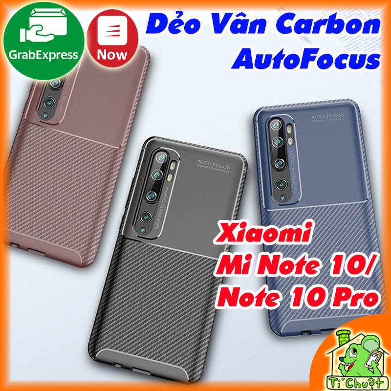 [Ảnh Thật] Ốp Lưng Xiaomi Mi Note 10/ 10 Pro/ CC9 Pro AutoFocus Vân 3D Carbon Chống Sốc