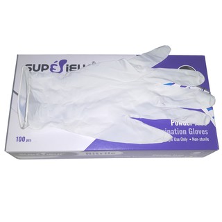 Găng Tay - bao tay - Superieur nitrile không bột hộp 100 cái màu trắng