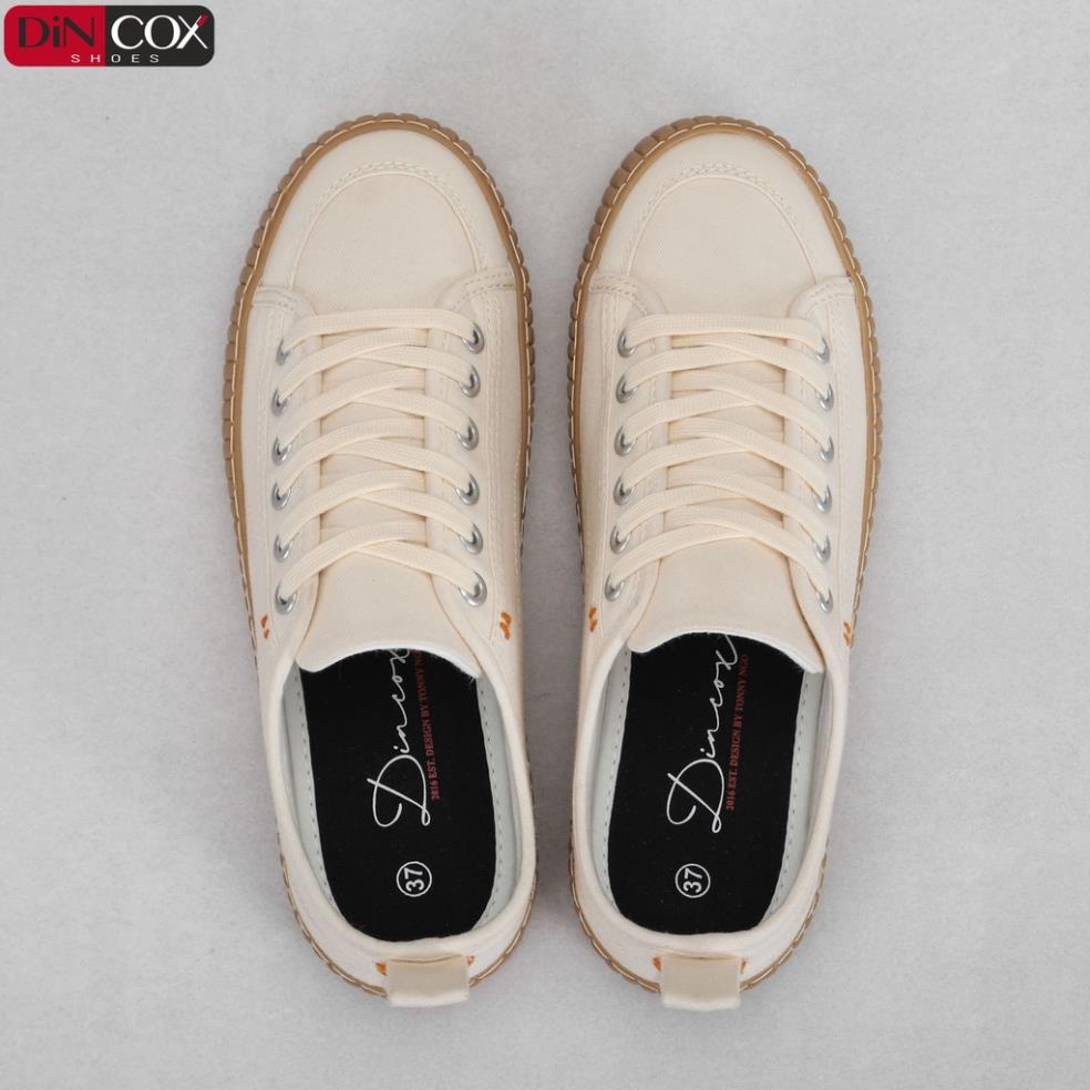 🍾 Giày Sneaker Vải Unisex DINCOX D27 Đơn Giản Hiện Đại White