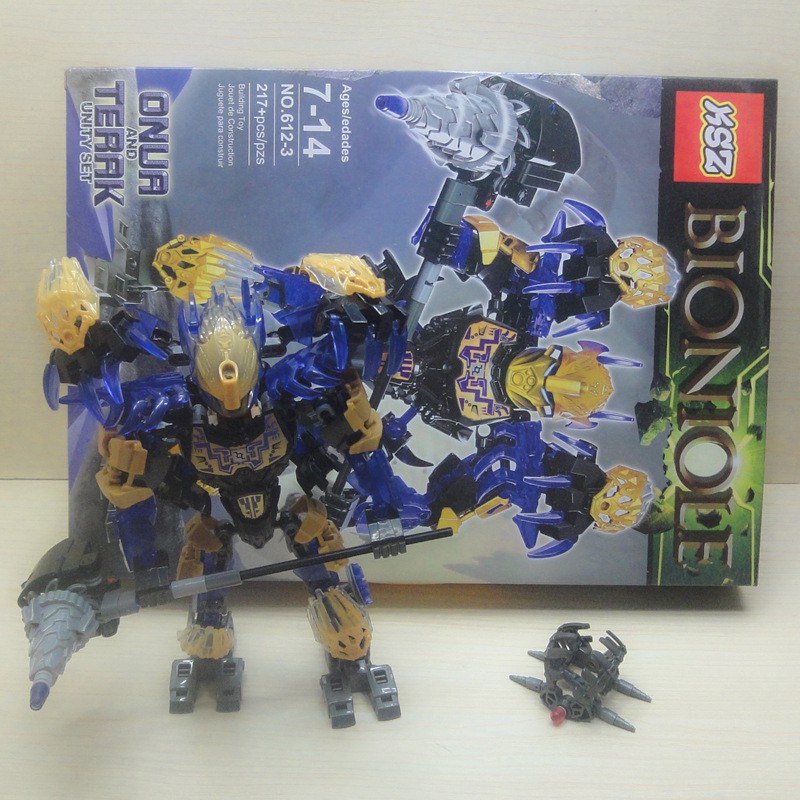 Mô hình lắp ráp Bionicle KSZ Onua and Terak Unity Set 612-3 (phiên bản kết hợp)