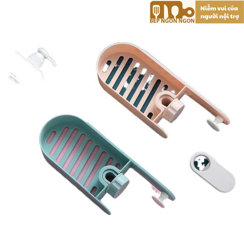 Khay nhựa cao cấp gắn vòi chậu rửa để xà phòng, cọ rửa bát đĩa nước rửa chén bát _BEP NGON NGON