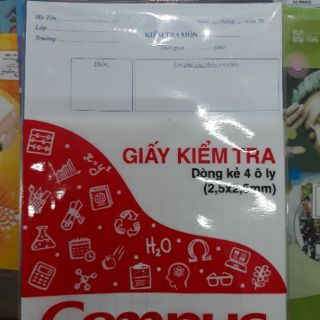 Giấy kiểm tra Campus ôly và dòng kẻ ngang