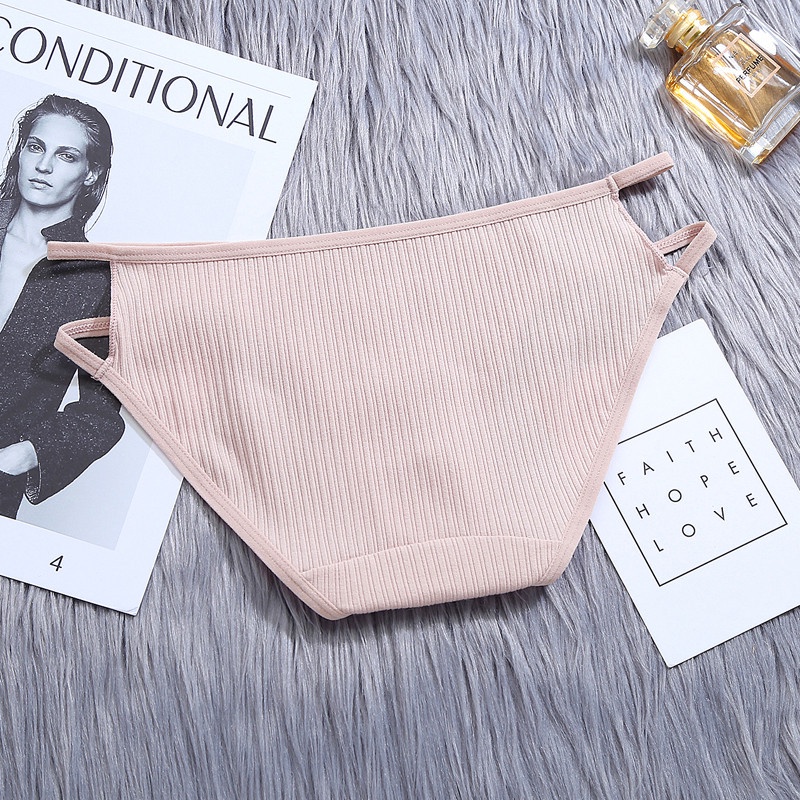 Quần Lót Nữ Cotton Đẹp Cao Cấp Thấm Hút Mồ Hôi Siêu Co Giãn Dây Eo CT07 - Her Sleepwear