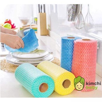 Cuộn Giấy Vải Lau Đa Năng Tiện Dụng KICHIBA KL02 (50 tờ)