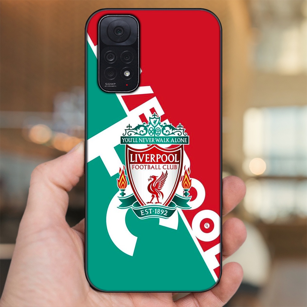 Ốp lưng Xiaomi Redmi Note 11, Note 11s viền đen in hình Liverpool FC