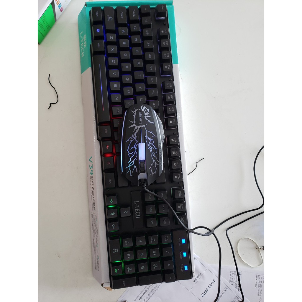 COMBO BÀN  PHÍM GIẢ CƠ LED + CHUỘT LED