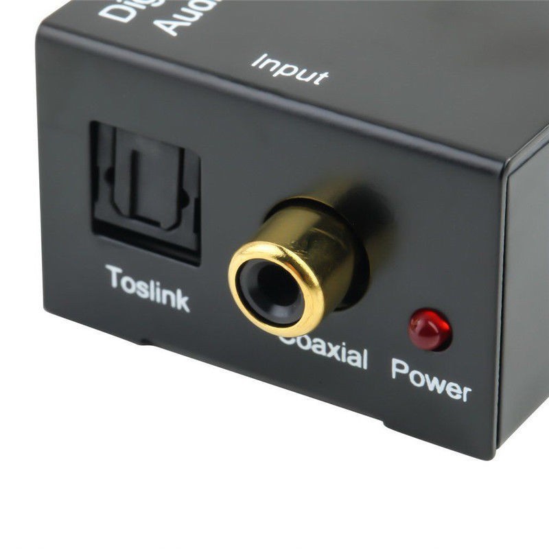 ★Digital Optical Coax to Analog RCA L/R Audio Converter Adapter with Fiber Cable