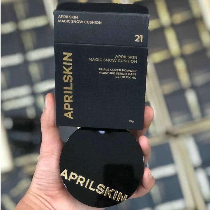 Phấn Nước April Skin Magic Snow Cushion Galaxy Triple Cover Edition SPF50+ PA+++ 15g