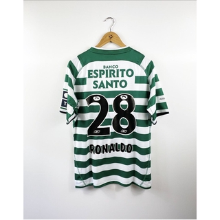 RETRO Sporting Lisbon năm 2003 CHỦ SHIRT X RONALDO Lisbon cổ Retro Jersey