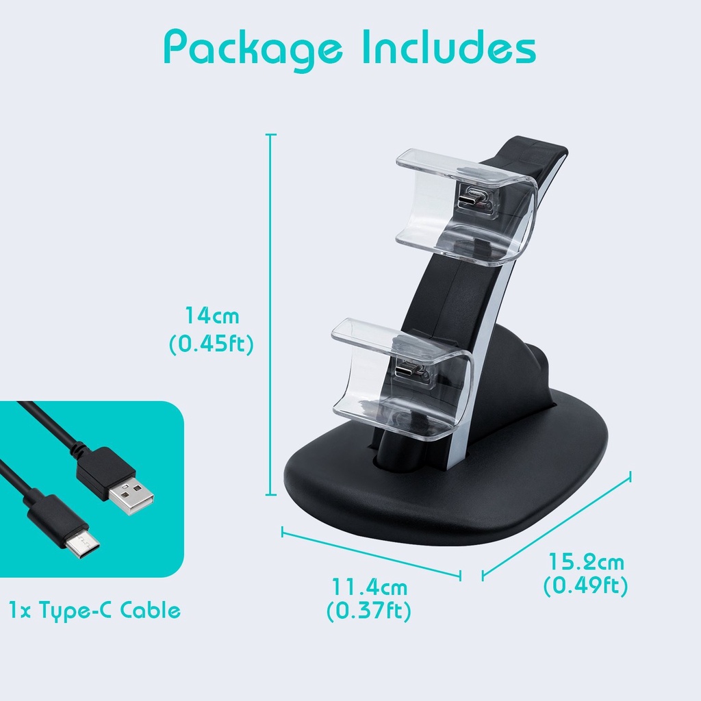 Đế dock sạc cho tay game console PS5 IPLAY DUAL CONTROLLER CHARGING STAND