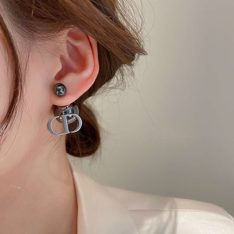 Khuyên Tai Bạc 925 Đính Hạt Ngọc Trai Thời Trang Hàn Quốc