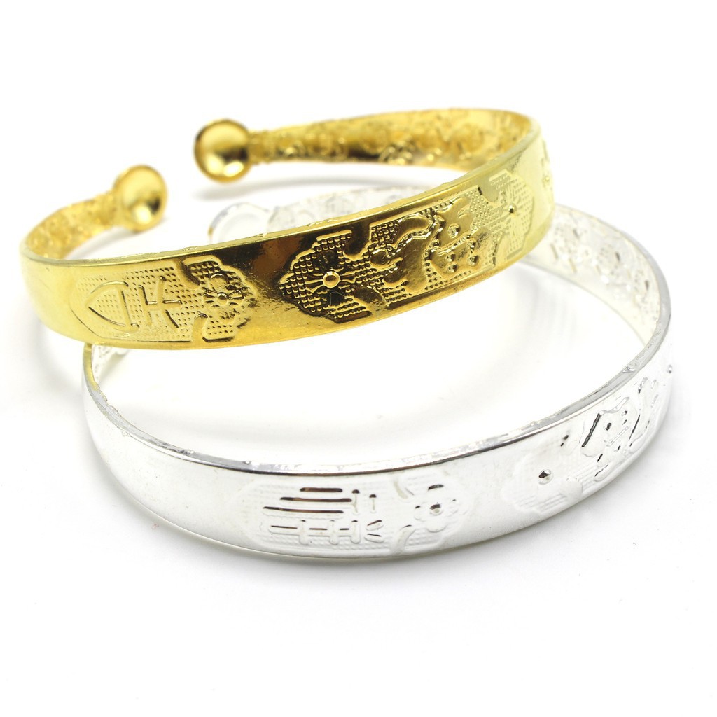 suxin jewelry/Vòng đeo tay vàng điều chỉnh 24K cho nam và nữ