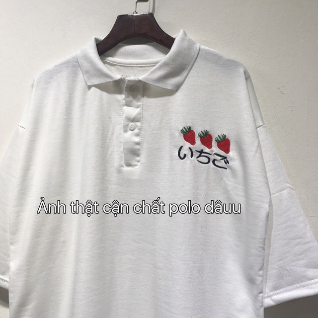 Áo polo Dâu Tây cổ bo rệt siêu xịn kèm ảnh thật siêu hot | BigBuy360 - bigbuy360.vn