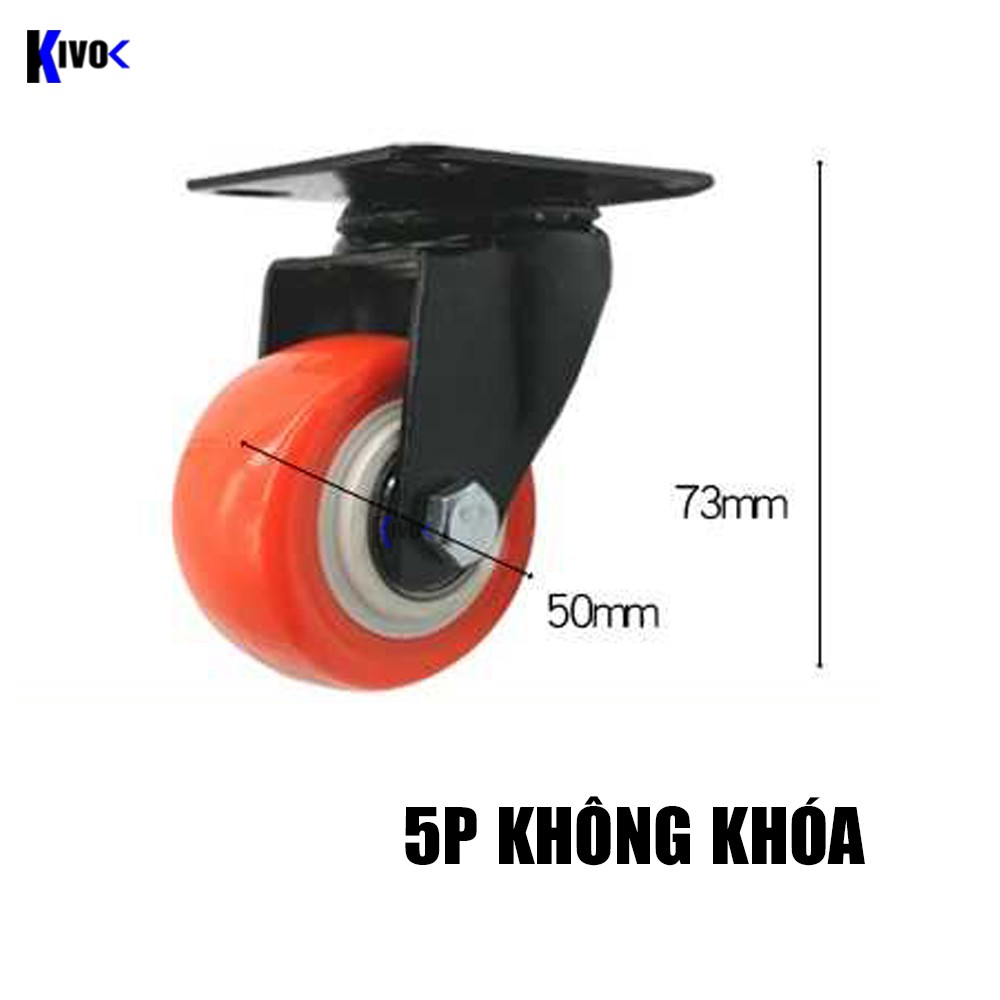 [COMBO 2 CÁI] Bánh Xe Đẩy Hàng Nhựa SK CAO CẤP  Có Khóa Chịu Lực Tốt NHIỀU SIZE 4P 5P- Bánh Xe Kéo/ Bánh xe Ghế- Kivo