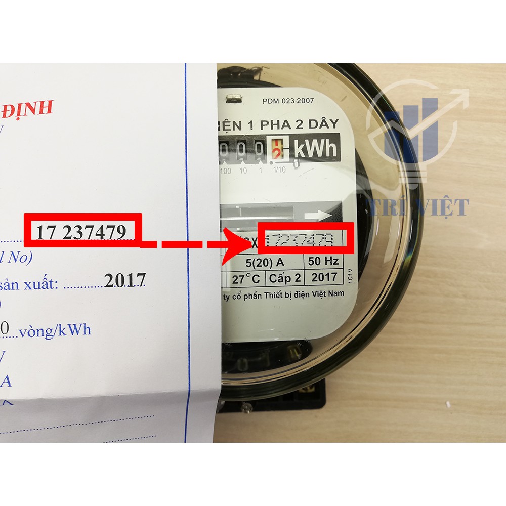 Công tơ điện 1 pha EMIC CV140 10(40)A - Đồng Hồ Điện Có Giấy Kiểm Định