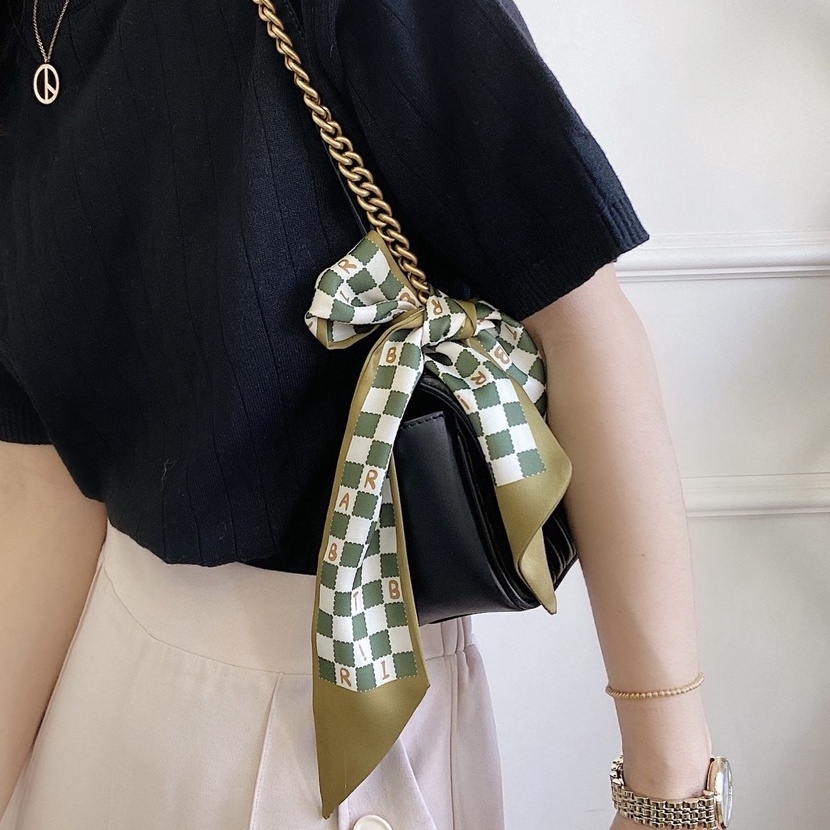 Dây lụa cột túi xách/ khăn choàng đa năng ENVIROSAX màu xanh lá