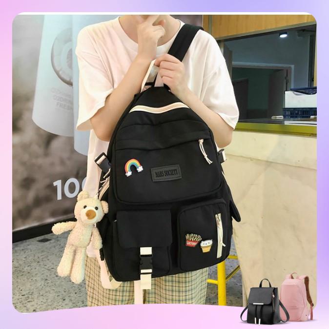 Ba Lô Đi Học/Đi Học Cỡ Lớn Chống Thấm Nước Chống Trộm Đa Năng Thời Trang Hàn Quốc Cho Nữ