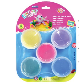 ĐẤT SÉT NHẸ KIDDY CLAY 5 MÀU 100G THÁI LAN