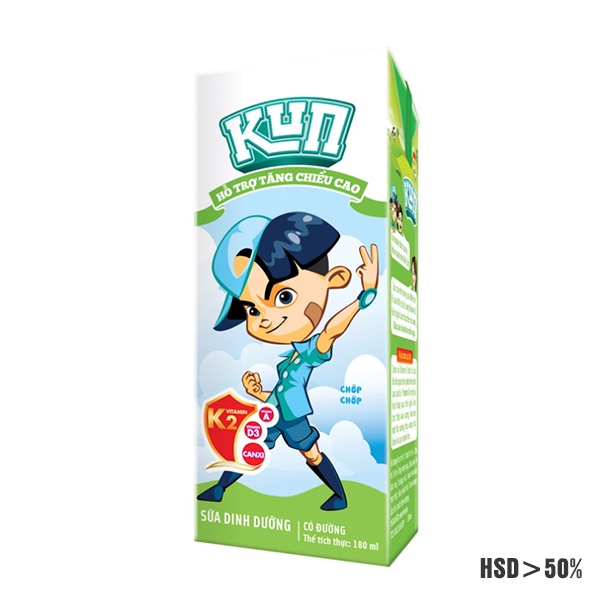 Sữa Dinh Dưỡng KUN Có Đường 180ml