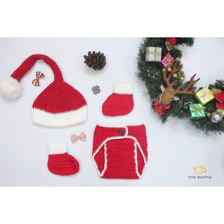 Set Bỉm Mũ Giày Noel 2 - Sản phẩm đan móc thủ công - Made By Bunny
