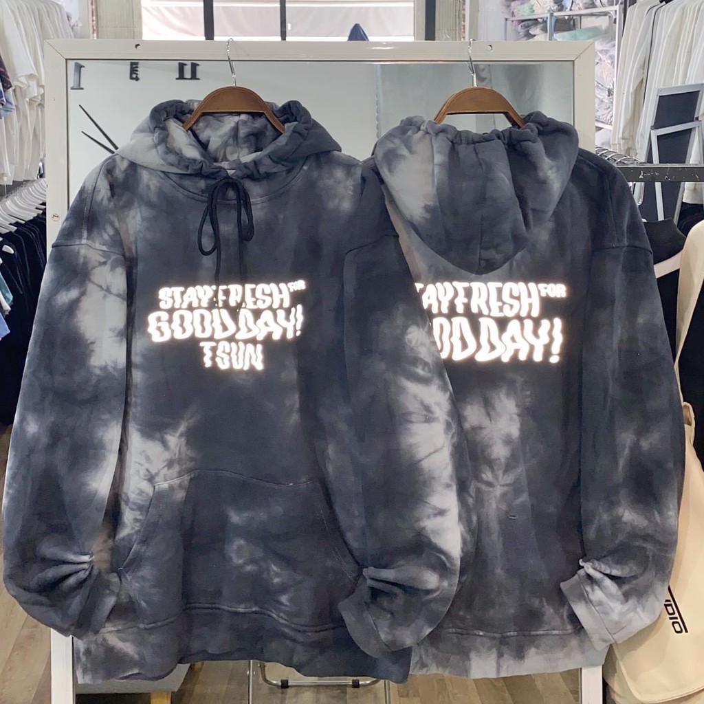 Áo nỉ HOODIE GOOD DAY Tiedye loang màu Unisex