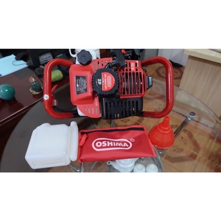 Máy khoan đất Oshima 2P + Mũi 200mm đôi oshima đỏ