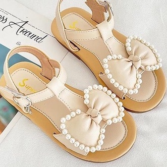 Giày sandal nơ đính hạt bé gái 1 2 3 tuổi MINTSCLOSET Mint's Closet - GD8131