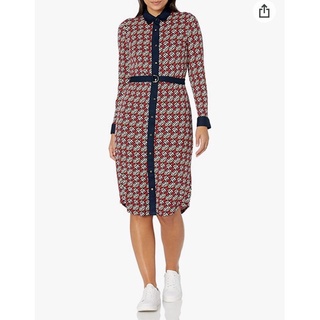 Đầm Tommy dư xịn sơ mi tay dài vải đẹp nhẹ size 6