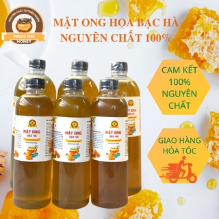 Mật ong nguyên chất mật ong bạc hà cao cấp tốt cho sức khỏe cam kết mật ong chuẩn hoa bạc hà