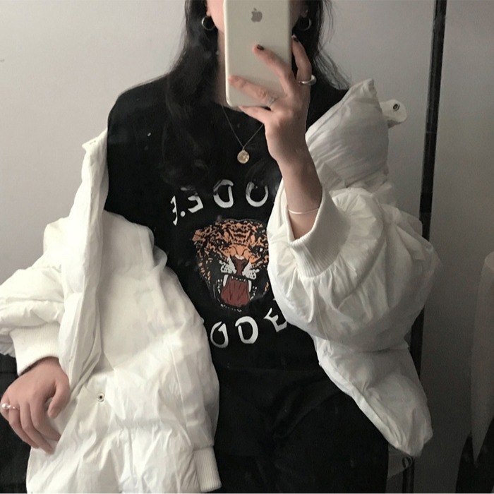 NRVP Áo thun ngắn tay dáng rộng phong cách Hàn Quốc thời trang 2021 dành cho nữ