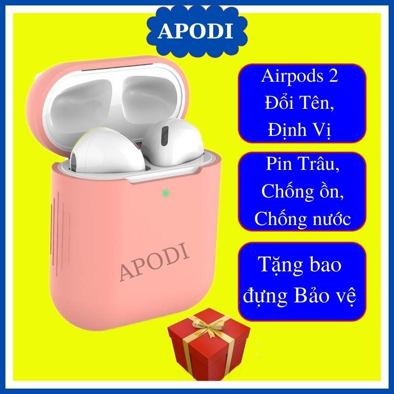 Tai Nghe Không Dây AP 2 Tai Nghe Bluetooth Thế Hệ Mới Nhất Dùng Được Cho Cả Androi Và IOS Cao Cấp Định Vị Đổi Tên