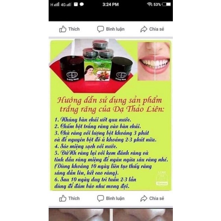 Trắng răng dạ thảo liên