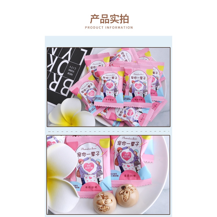 [ kẹo cứng tình yêu ] Combo 1000g Kẹo Caramel vị sữa béo giòn / kẹo sữa thơm hương vị lúa mì ăn vặt siêu ngon