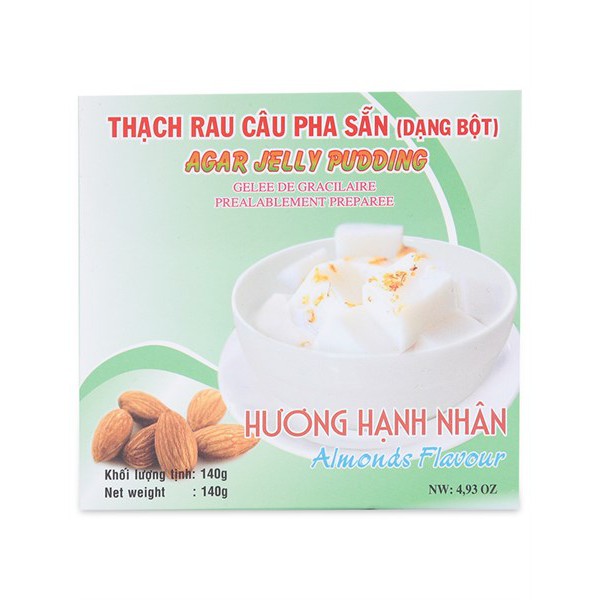 Thạch rau câu pha sẵn Pudding hương Hạnh nhân 140g (Hộp) - TTT062