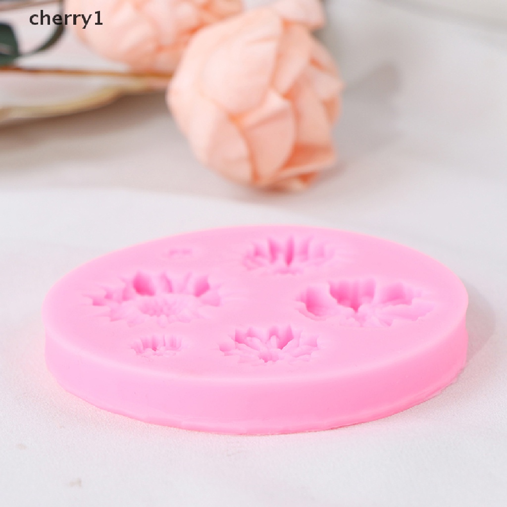 [cherry1] Khuôn Silicon Dập Nổi Hình Cánh Hoa Hướng Dương 3D Trang Trí Bánh Kem [Mới]